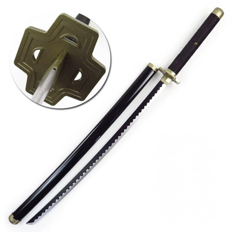 Zoro Black Golden Katana - One Piece - Wooden (no sharp edge) Life-sized - 104 cm #013