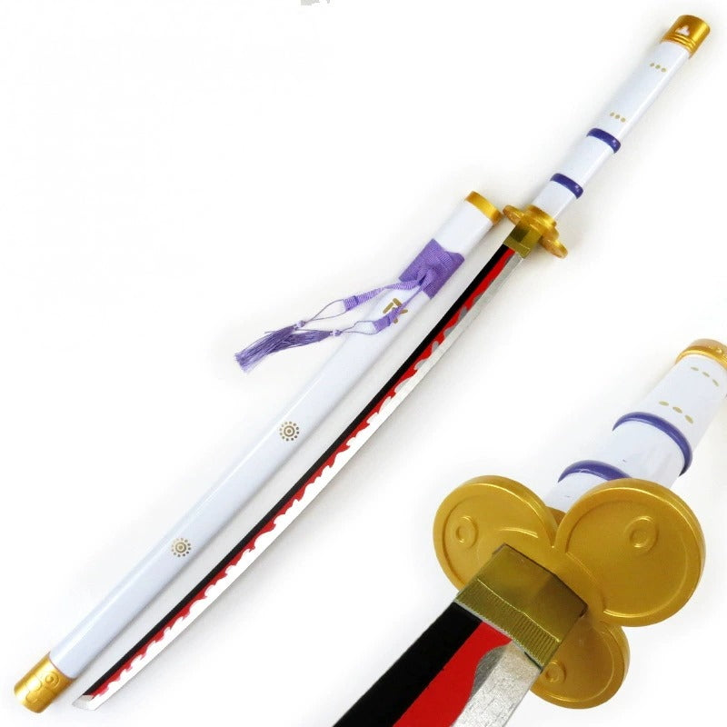 Zoro White - Purple Katana - One Piece - Wooden (no sharp edge) Life-sized - 104 cm #016