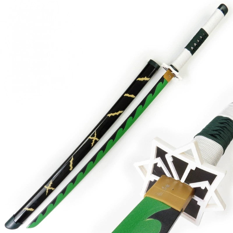 Sanemi Black Katana - Demon Slayer - Wooden (no sharp edge) Life-sized - 104 cm #024