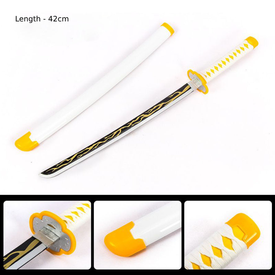 Zenitsu White PVC Katana 42cm (with stand)