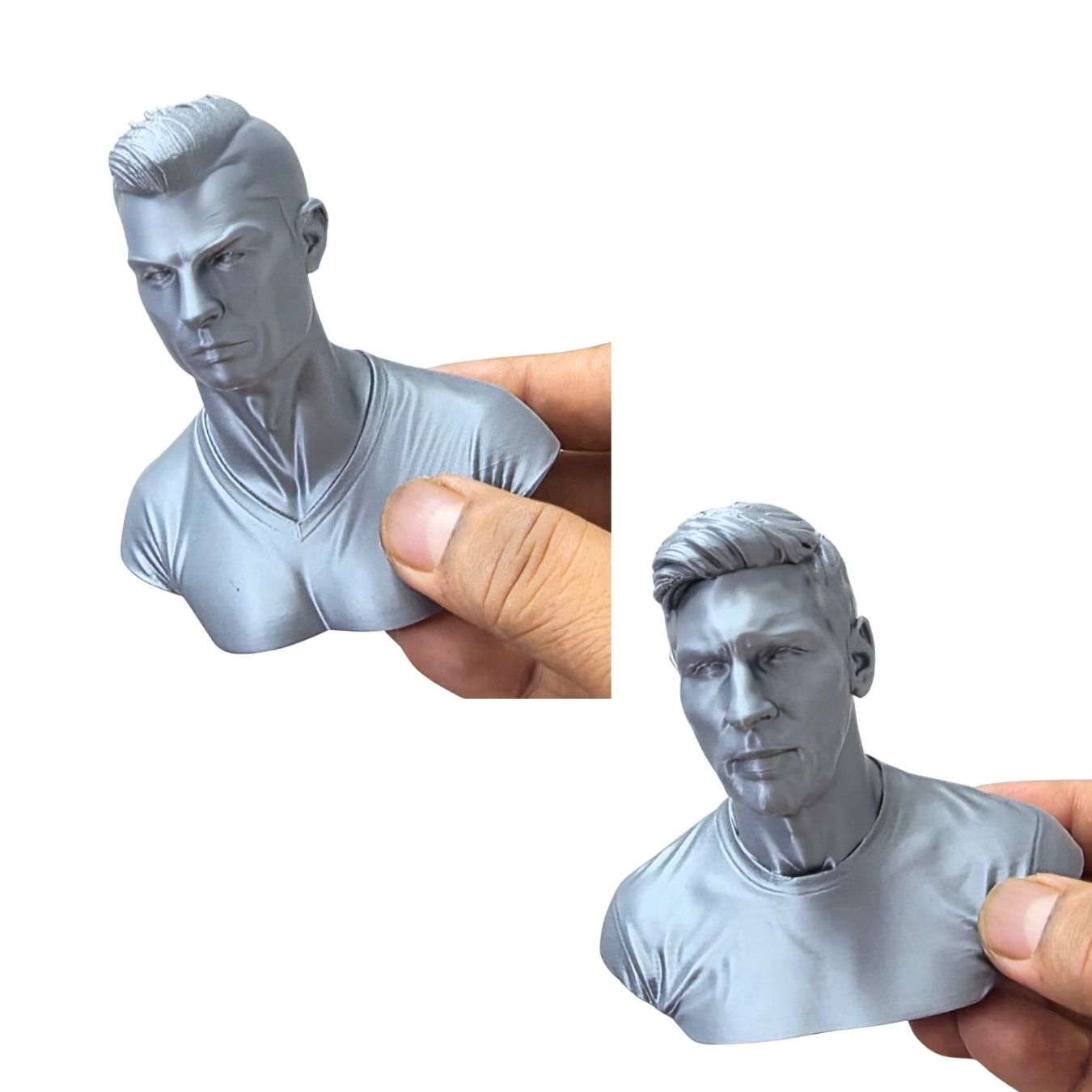 Cristiano Ronaldo & Lionel Pop Bust | Set of 2 (10 cm each)