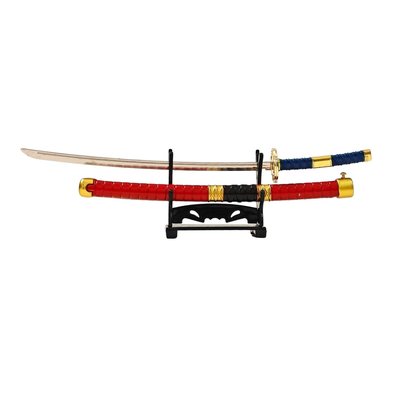 Mini Metal Katana (not sharp, 24 cm) | Button open (katana stand not included)