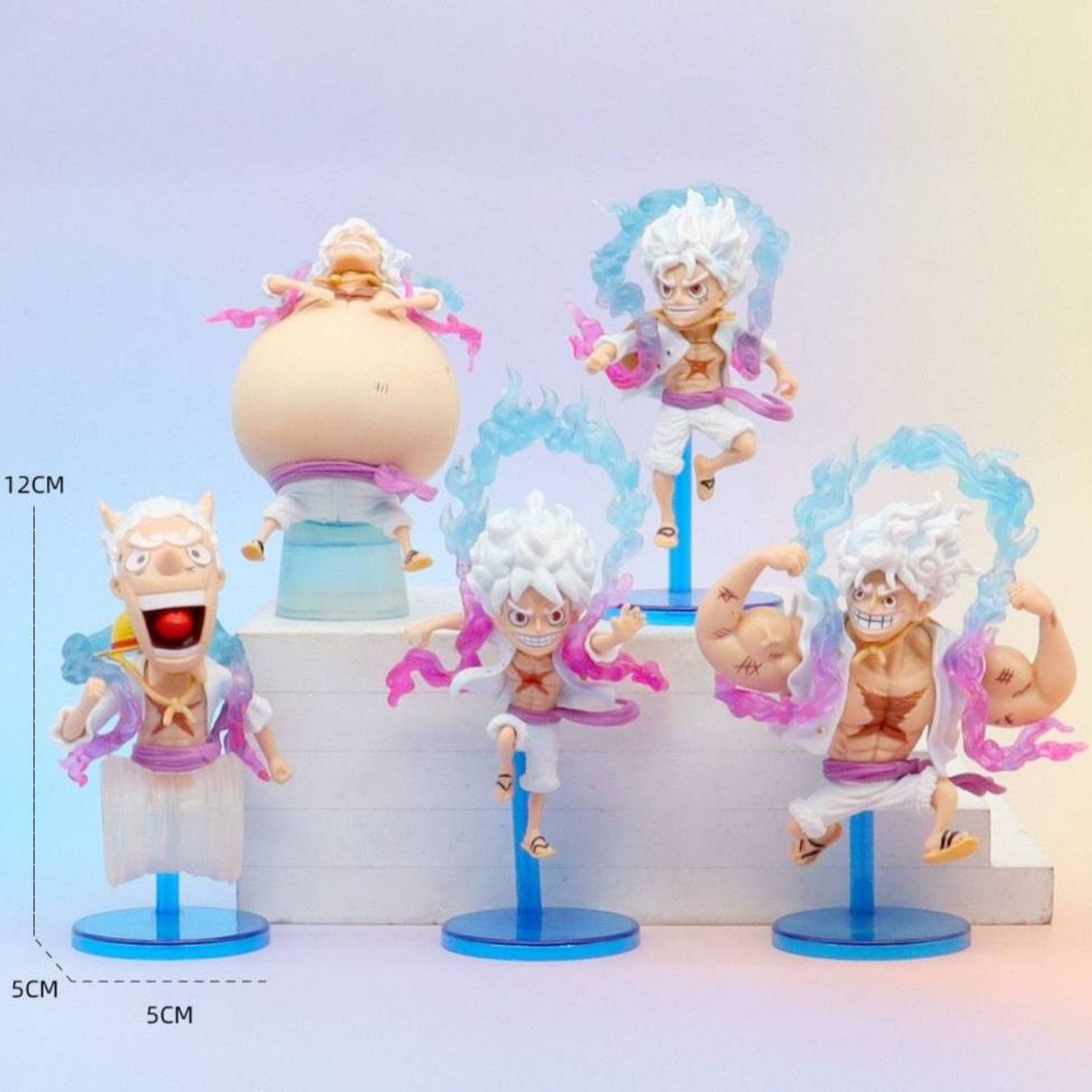 Luffy Gear 5 Crazy Forms (12 cm) - Set of 5 | One Piece