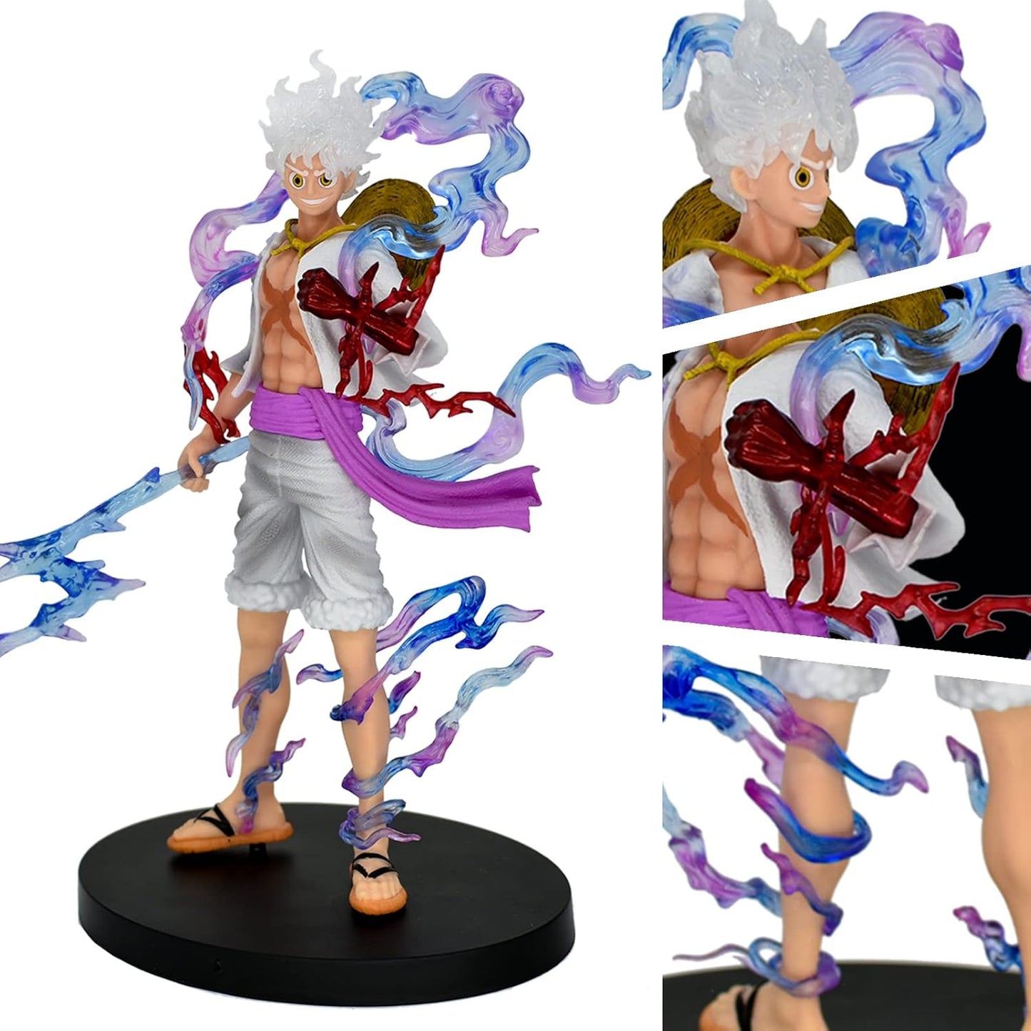 Luffy Gear 5 purple-blue lighting - One Piece (superb details)