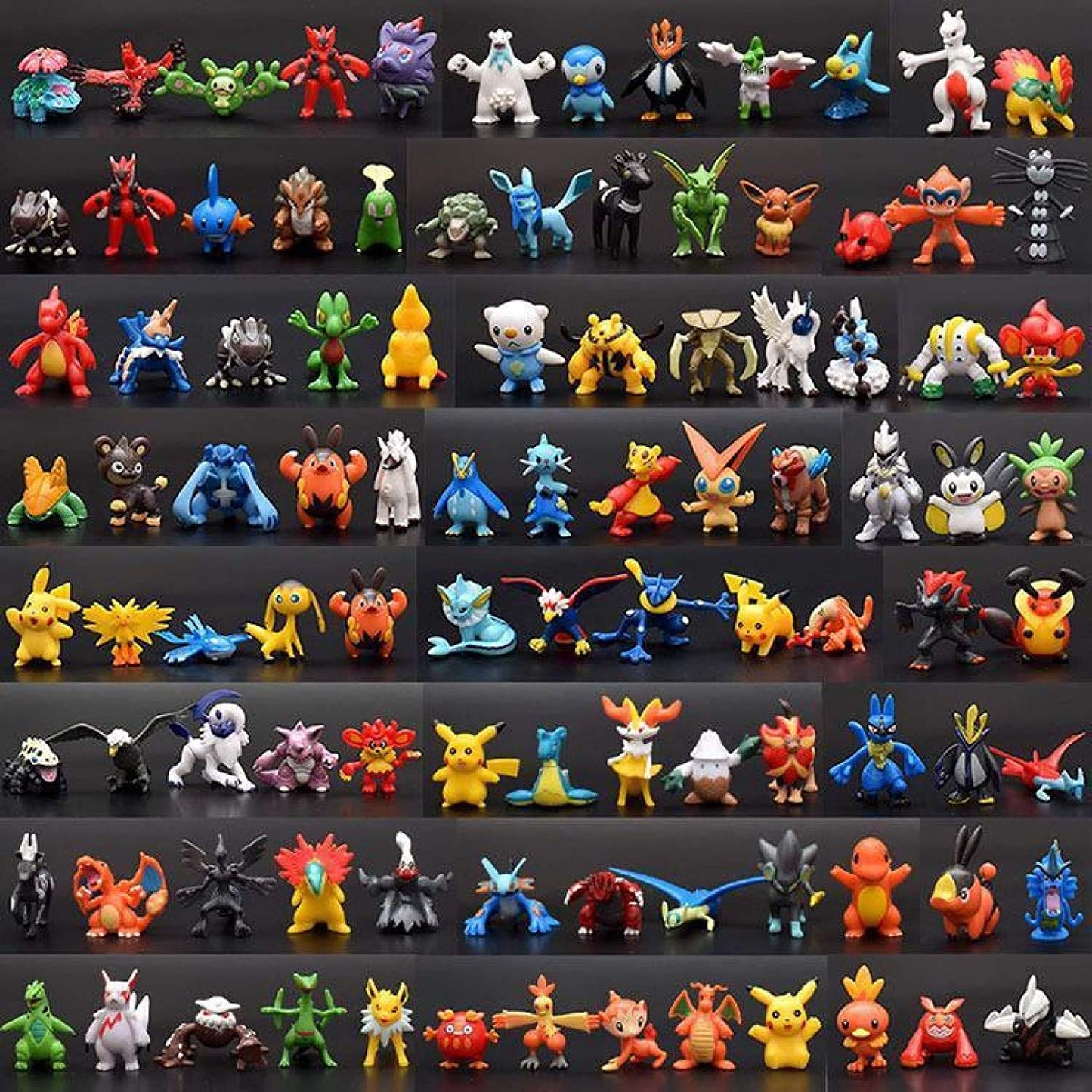 Mini Pokemon Figures 24 piece set (random figures, all unique)