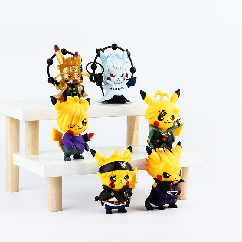 Pikachu cosplaying Naruto set x6