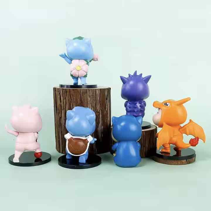 Shinchan cosplaying as Pokemons set x6