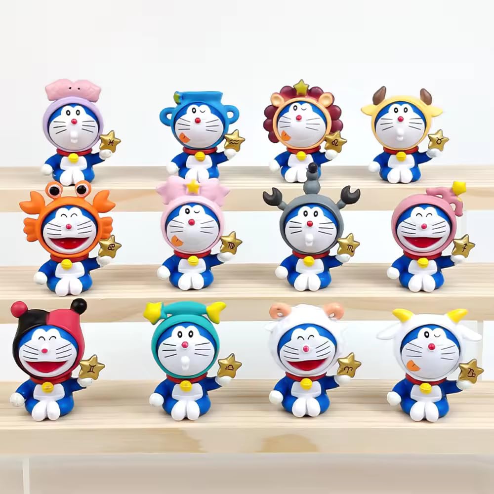Doraemon with Golden Stars - Set of 12