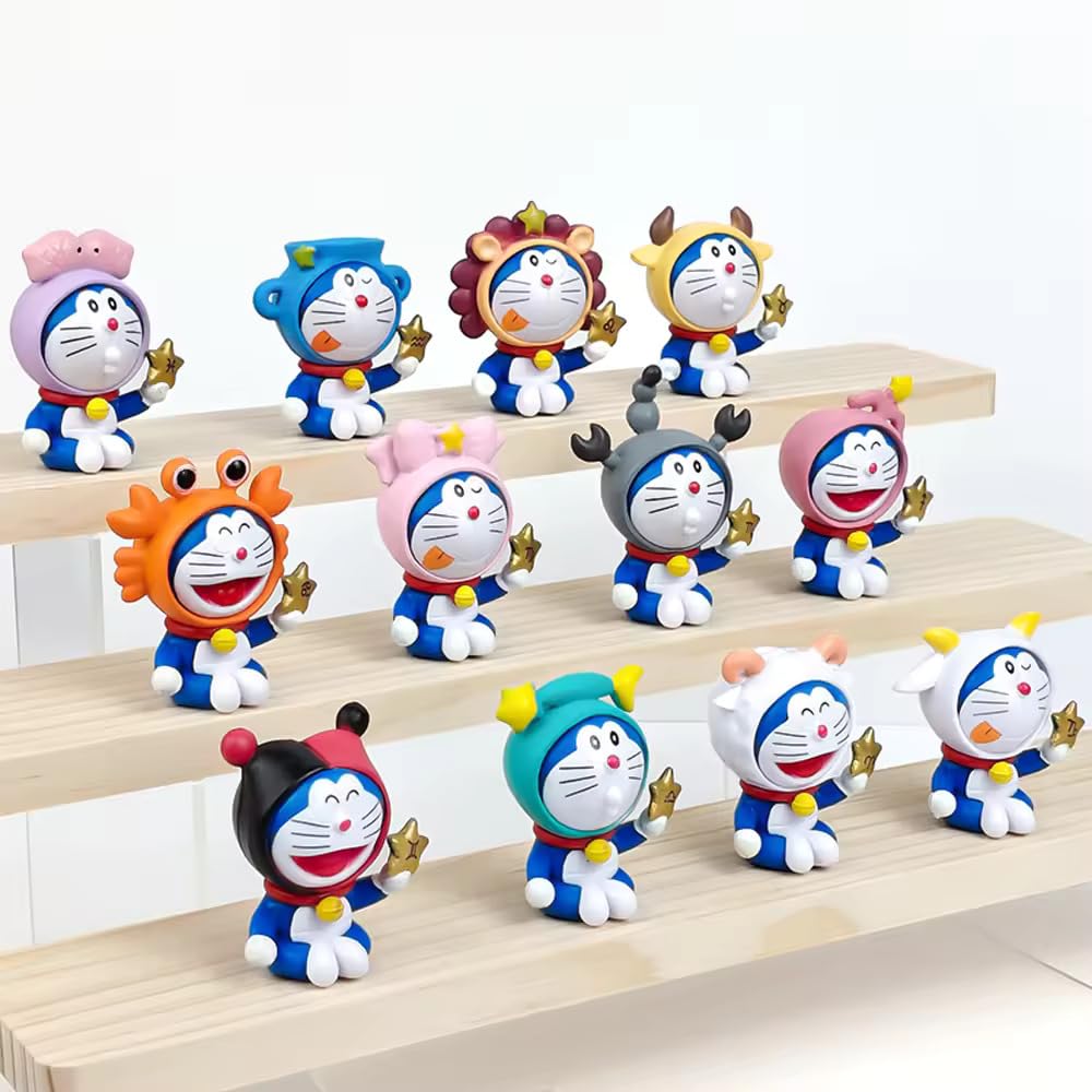 Doraemon with Golden Stars - Set of 12