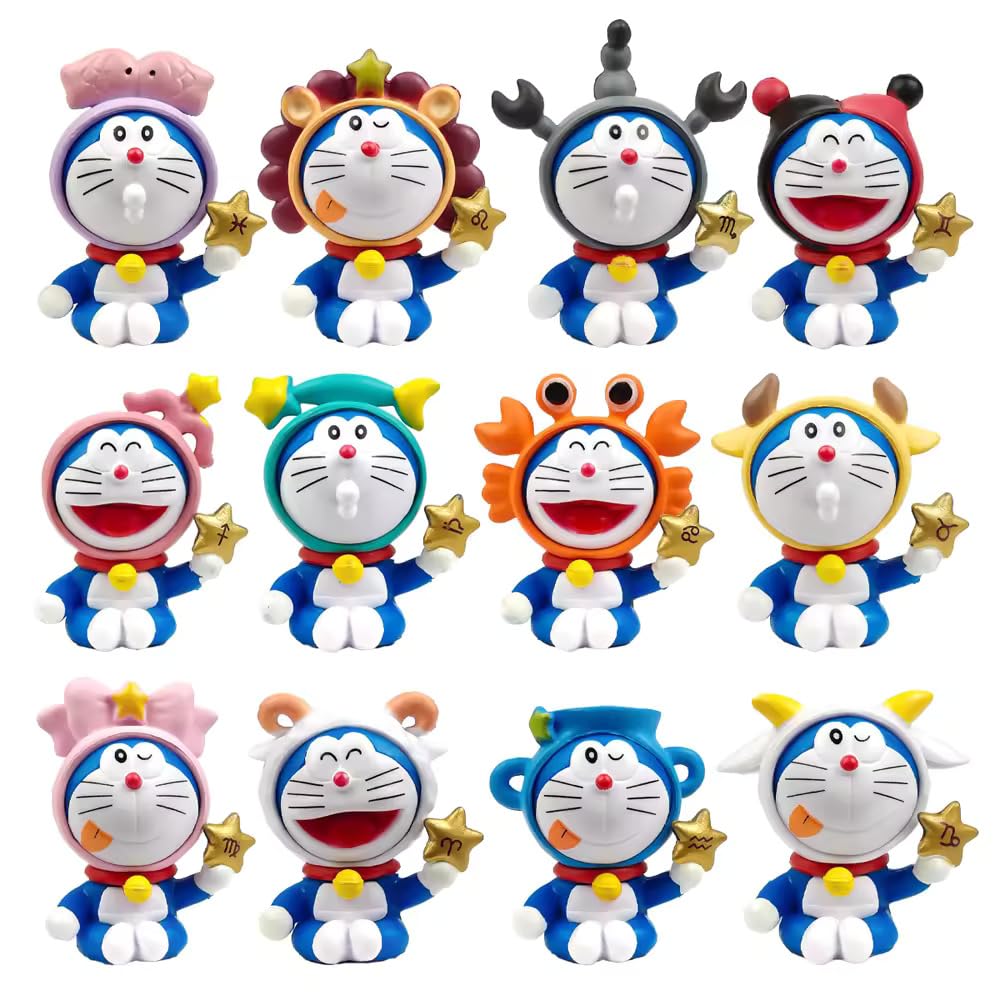 Doraemon with Golden Stars - Set of 12