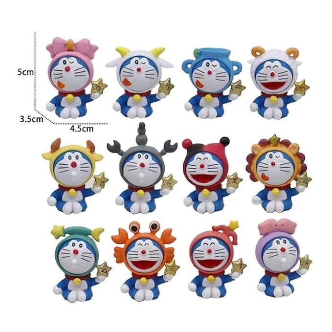 Doraemon with Golden Stars - Set of 12