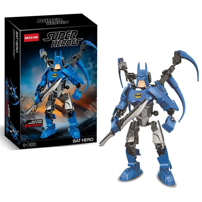 Bricks Superheroes Fusion Moveable Building Blocks (with instruction Manual) - Batman Inspired