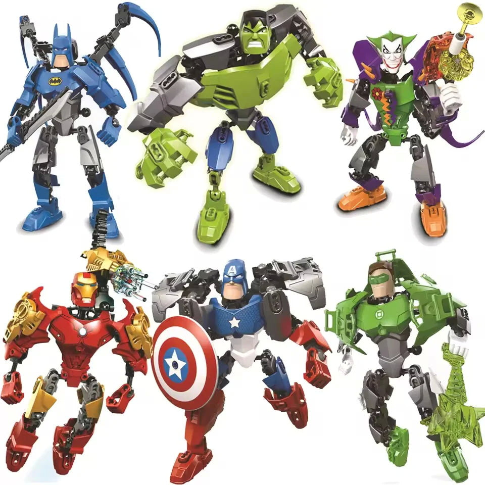 Bricks Superheroes Fusion Moveable Building Blocks (with instruction Manual) - Ironman Inspired