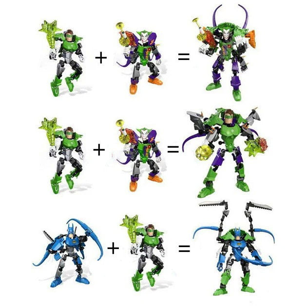 Bricks Superheroes Fusion Moveable Building Blocks (with instruction Manual) - Joker Inspired