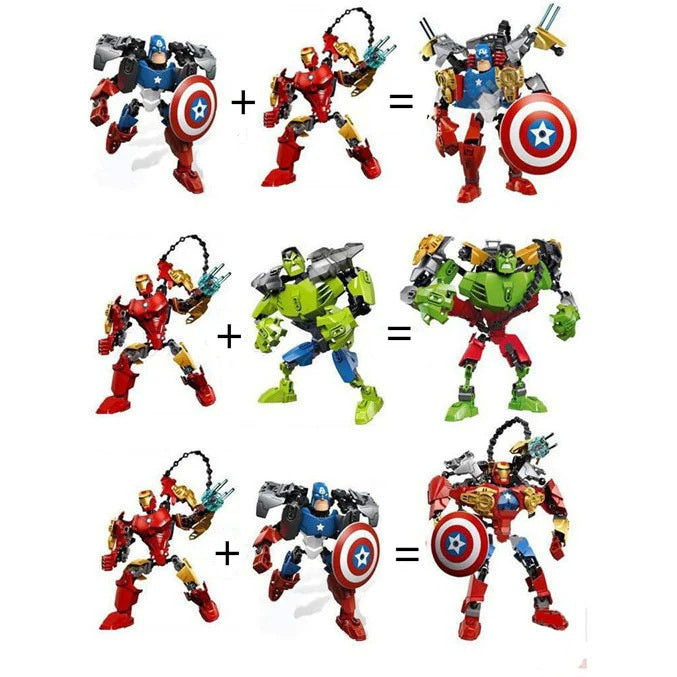 Bricks Superheroes Fusion Moveable Building Blocks (with instruction Manual) - Hulk Inspired