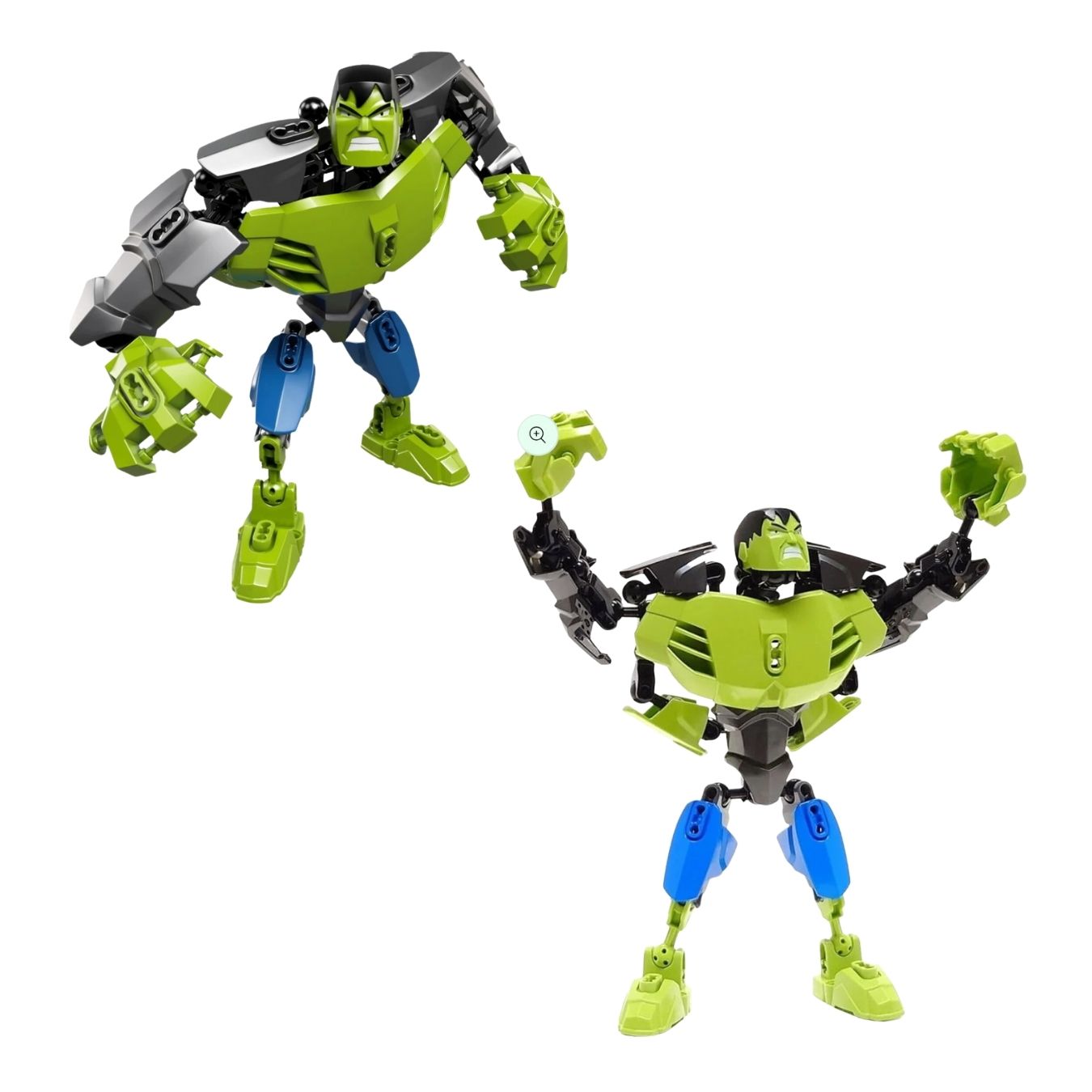 Bricks Superheroes Fusion Moveable Building Blocks (with instruction Manual) - Hulk Inspired