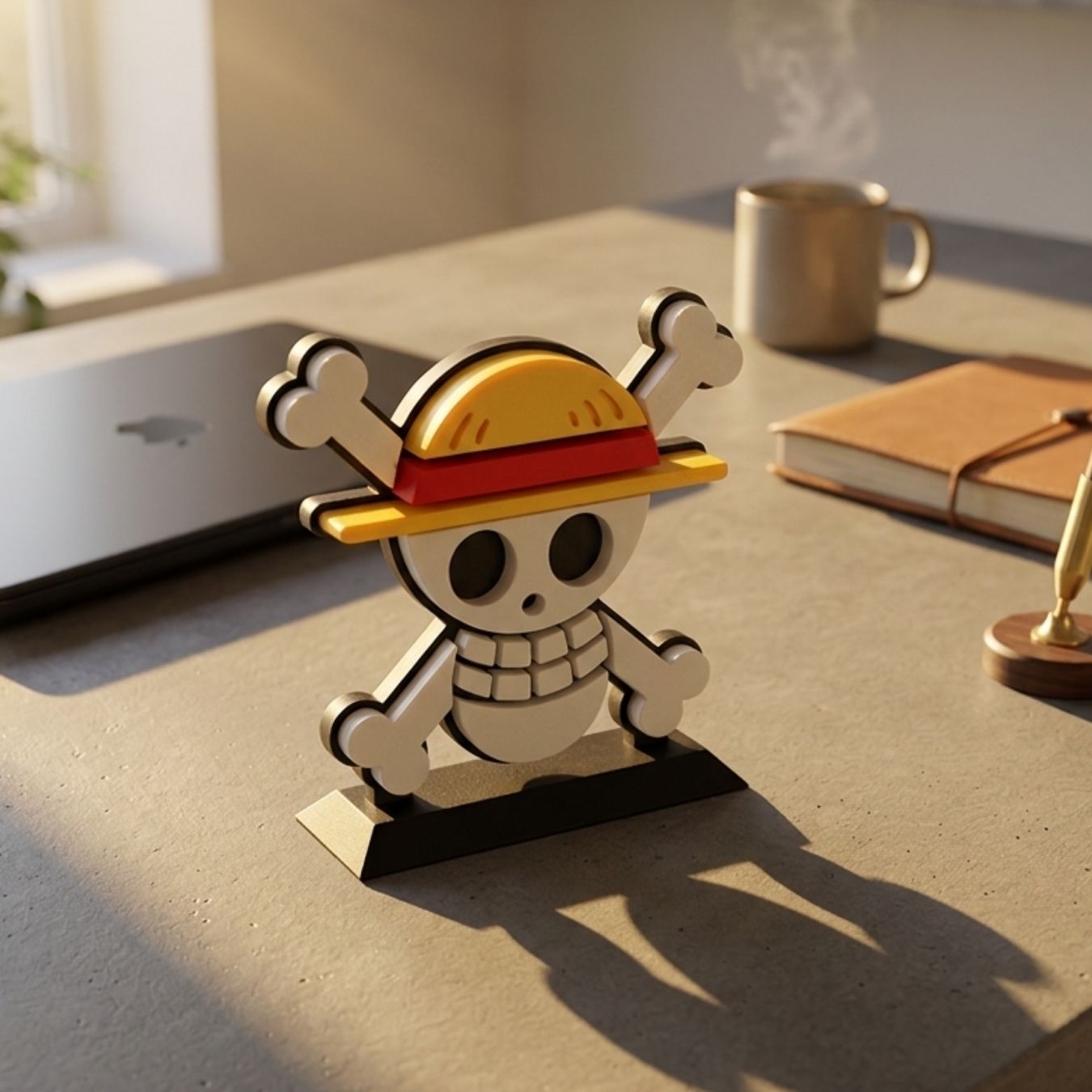 Straw Hat Jolly Roger Tabletop Logo (15 × 13 cm) | One Piece