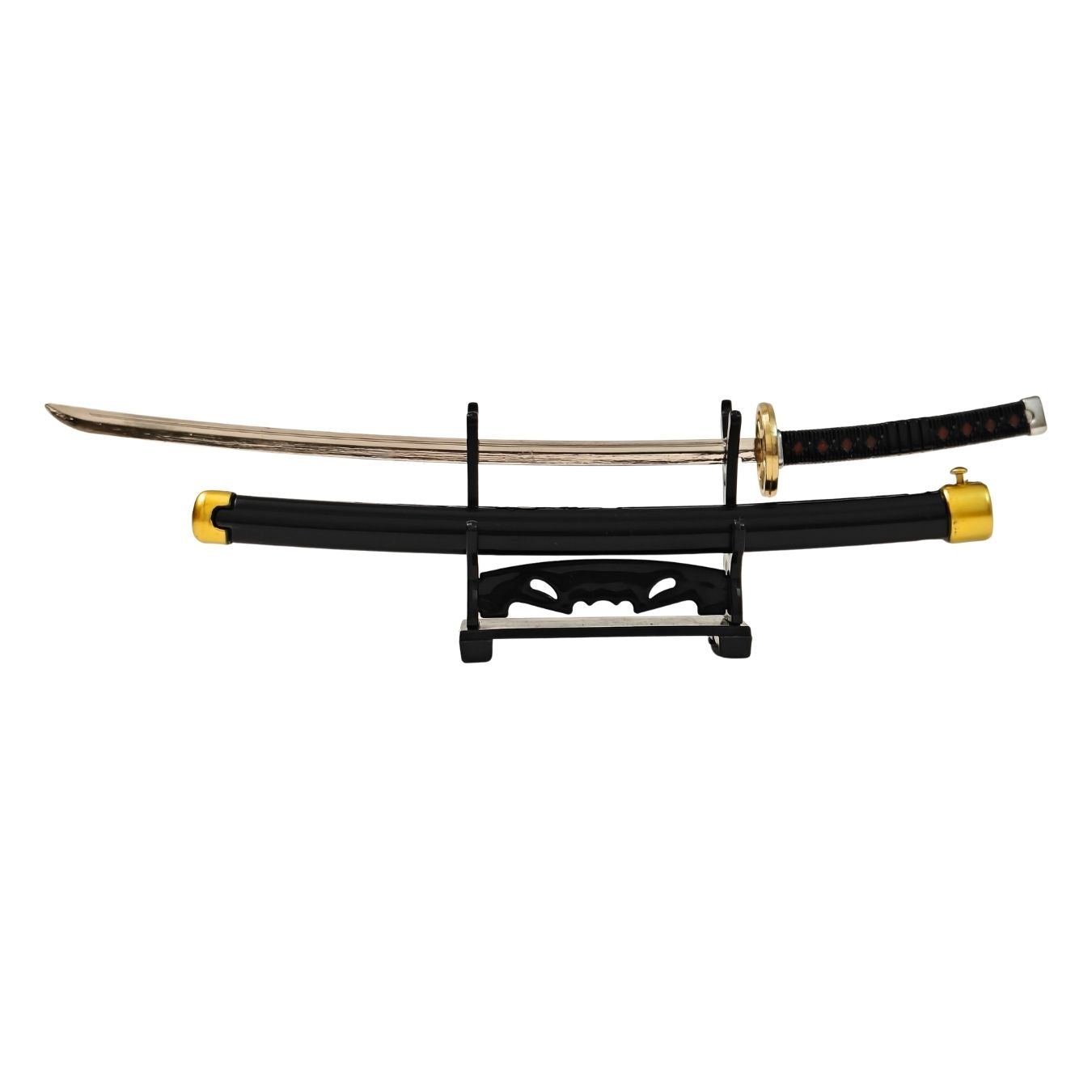 Mini Metal Katana (not sharp, 24 cm) | Button open (katana stand not included)