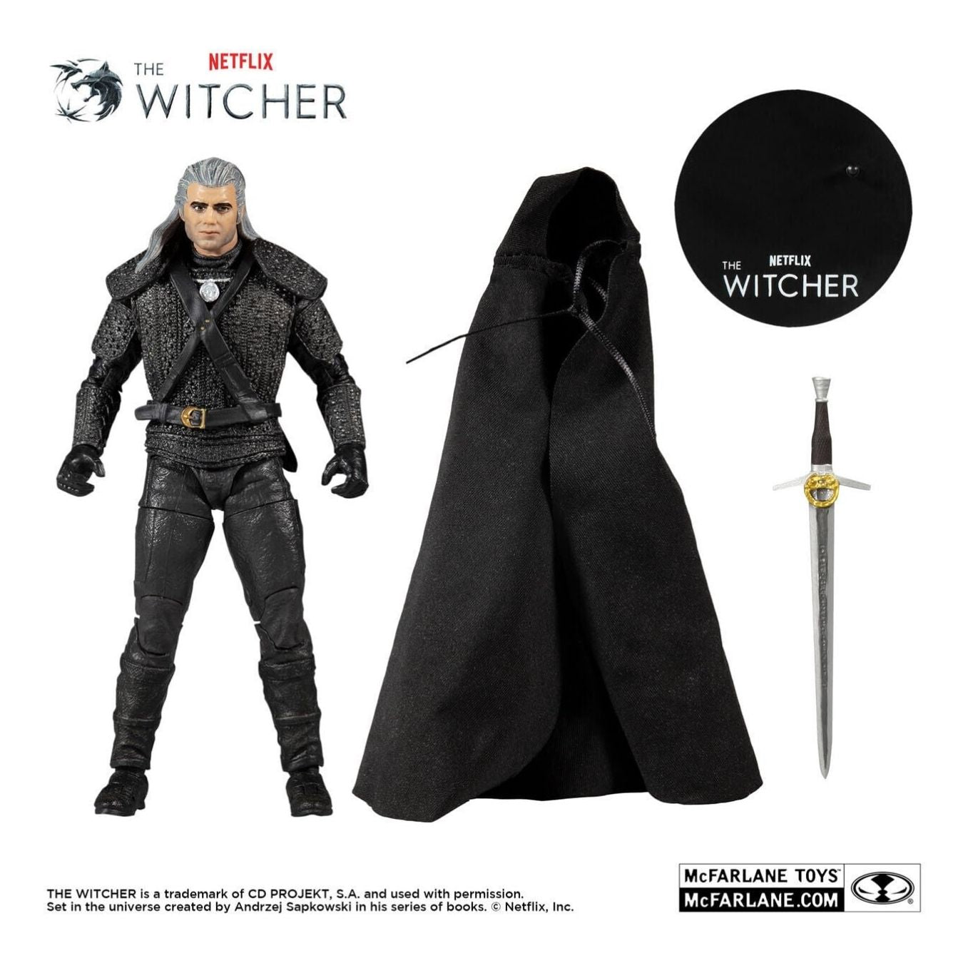 Geralt of Rivia (17 cm) | The Witcher | Brand - McFarlane Toys