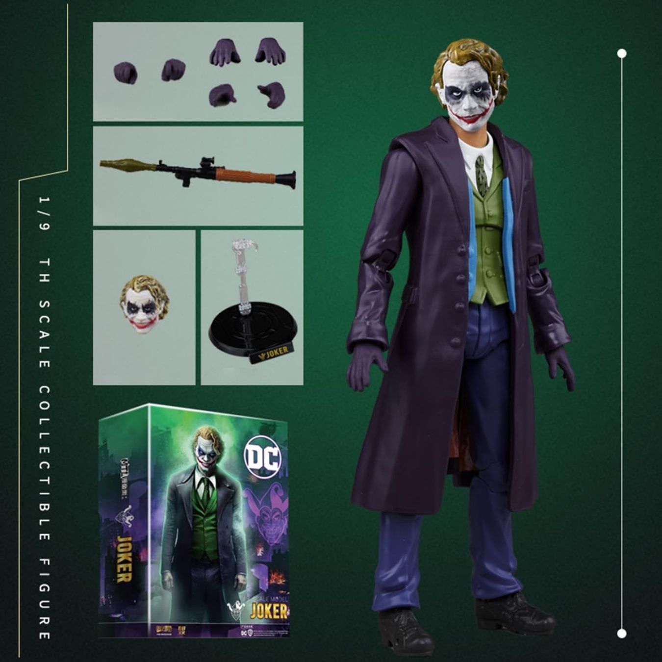Joker 1/9 Scale (20 cm) Poseable Figure (extra head and hands) | Brand - Fondjoy
