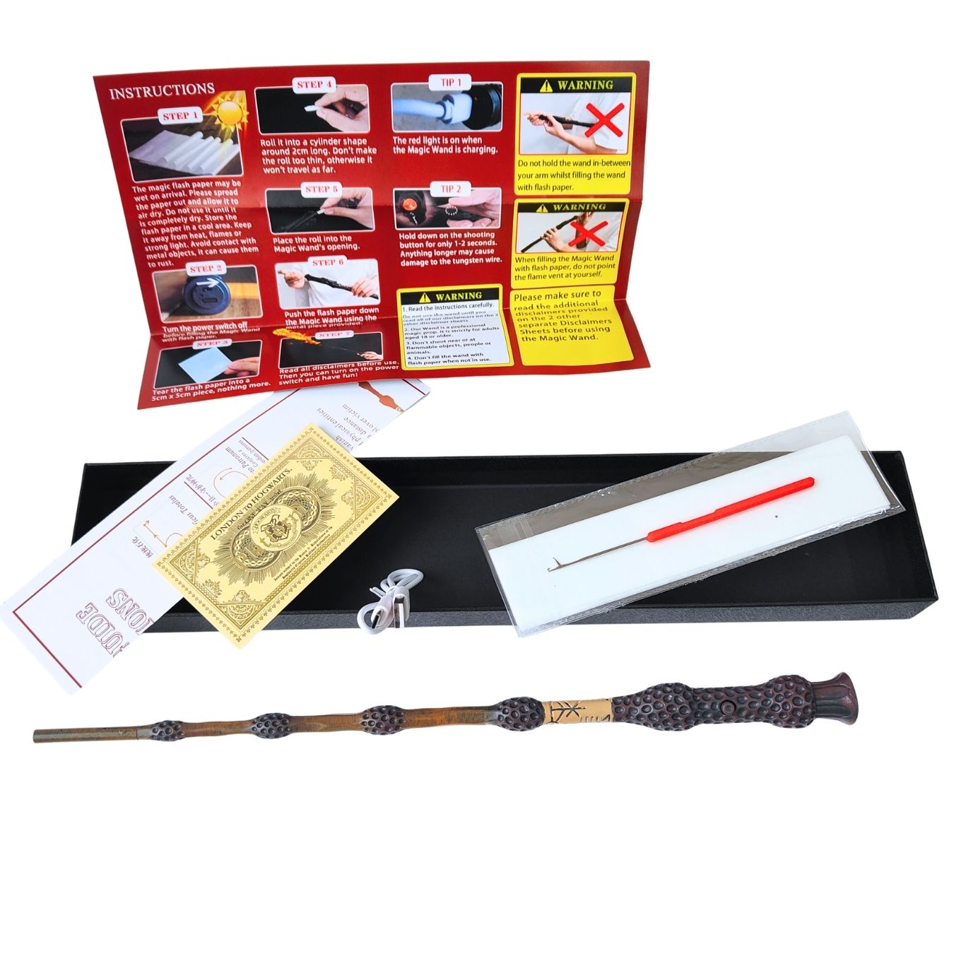 Fire Wand | Dumbledor (Elder Wand) (40 cm) - Shoots Fire