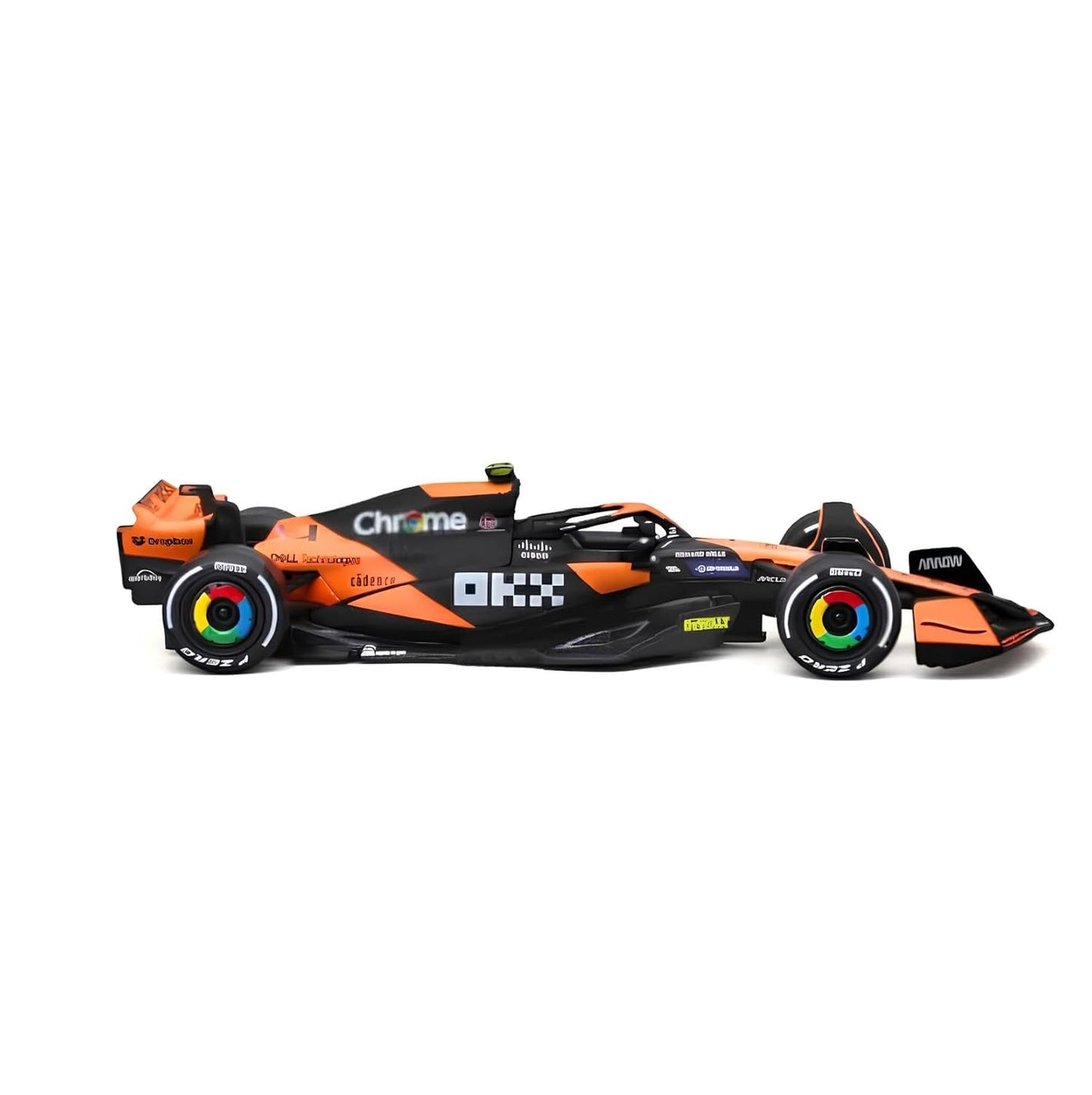 McLaren MCL38 Miami Gran Prix 2024 - 4 Lando Norris | 1/43 scale Alloy Die Cast Replica Model Car | Brand - Burago