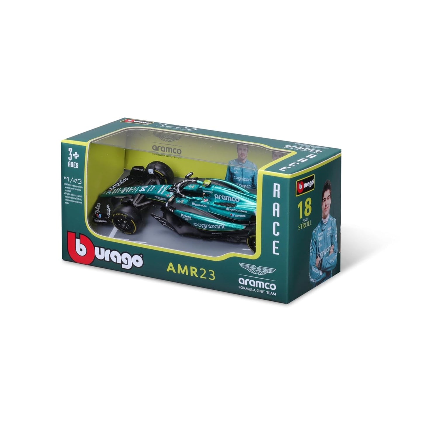 AMR23 - 14 Fernando Alonso | 1/43 scale Alloy Die Cast Replica Model Car | Brand - Burago