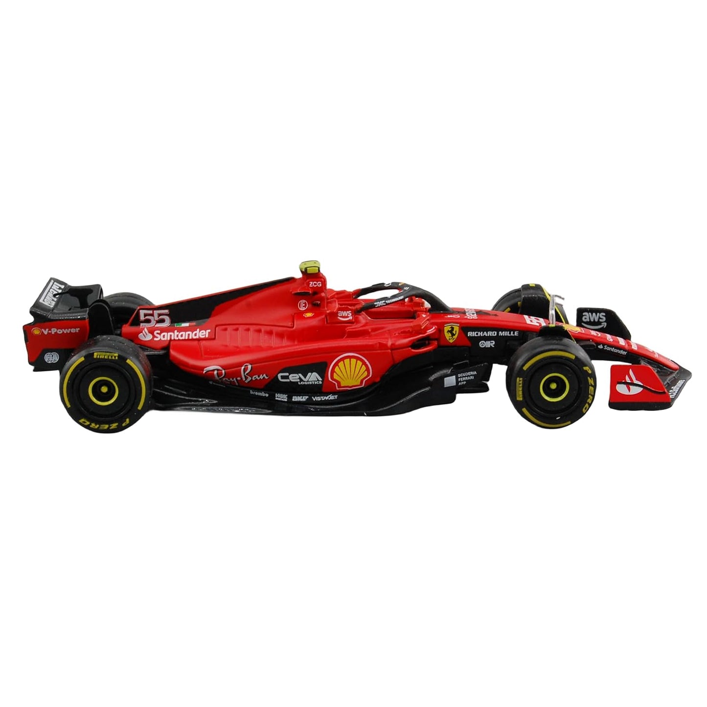 SF-24 - 55 Carlos Sainz | 1/43 scale Alloy Die Cast Replica Model Car | Brand - Burago