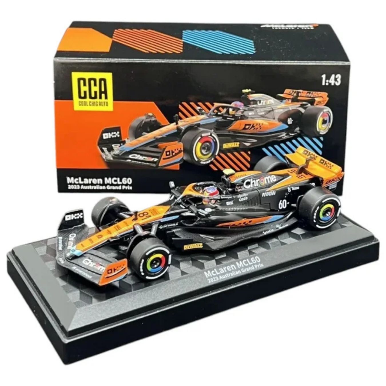 McLaren MCL60 Australian Grand Prix - No 81 (With Acrylic Case) | 1/43 scale Alloy Die Cast Replica Model Car | Brand - CCA