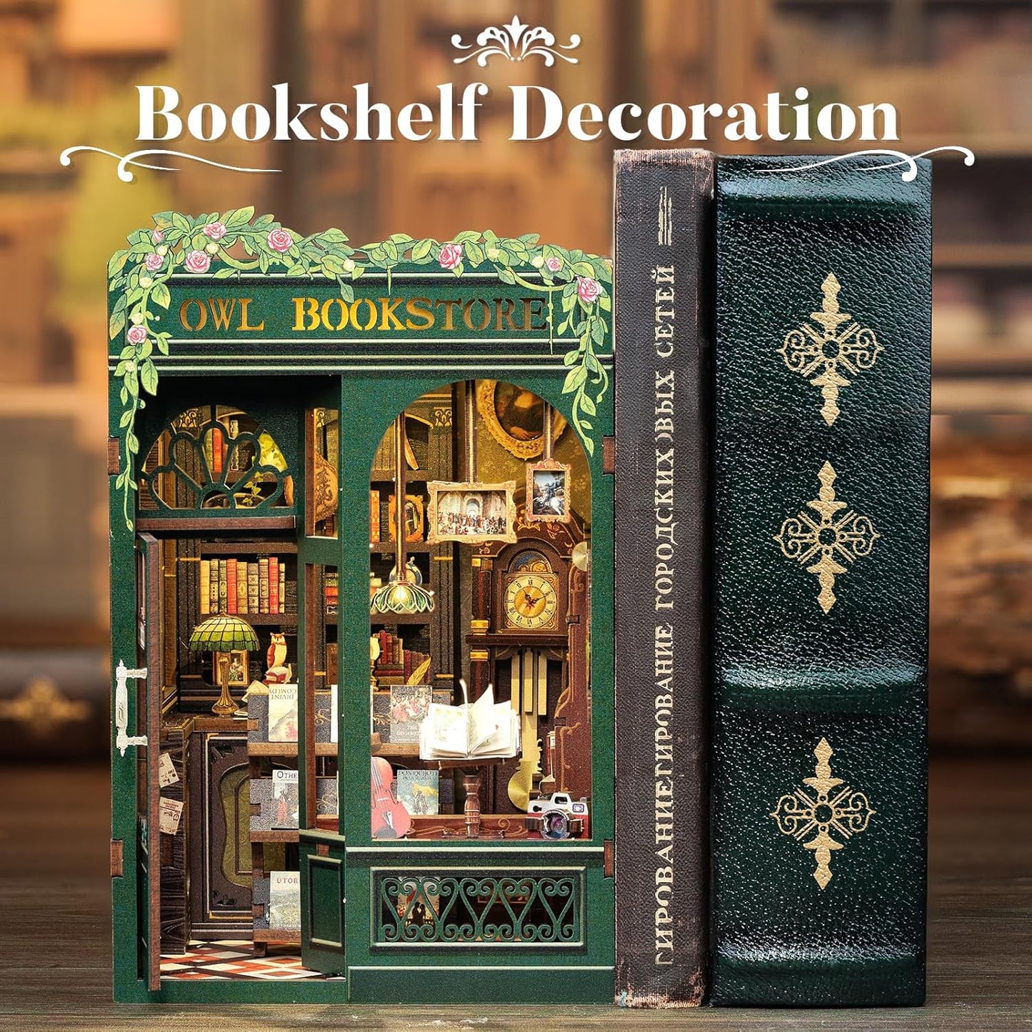 Owl Bookstore -  beautifully detailed DIY Kit (with lights)