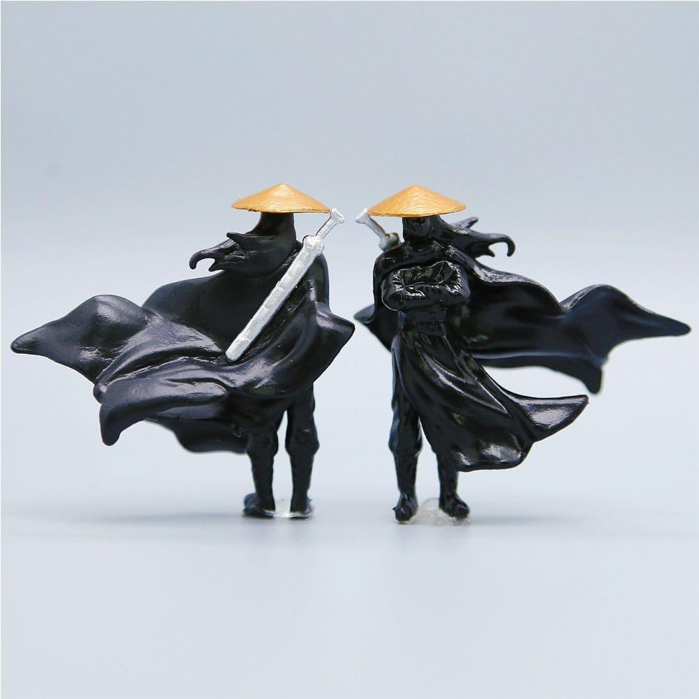 3 mini samurai swordsmen - screen-top, car dashboard decor