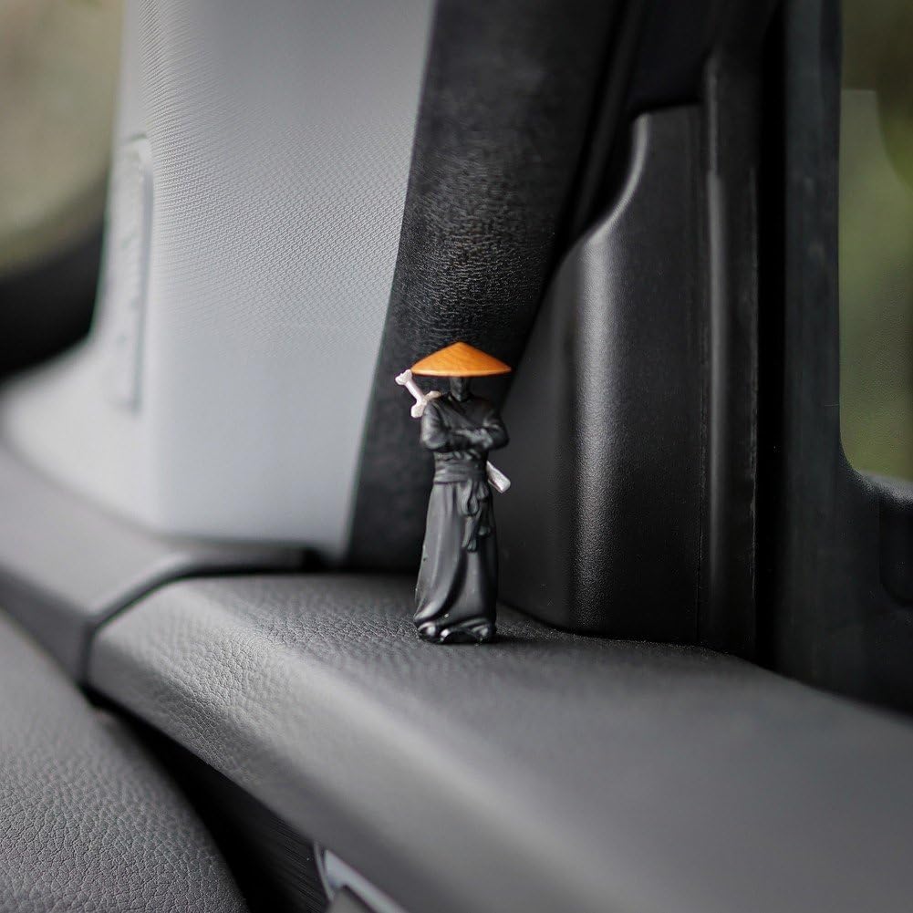 3 mini samurai swordsmen - screen-top, car dashboard decor