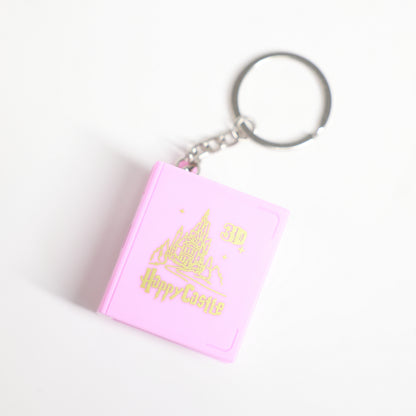 Pink Castle - 3D Pop-open book- Keychain