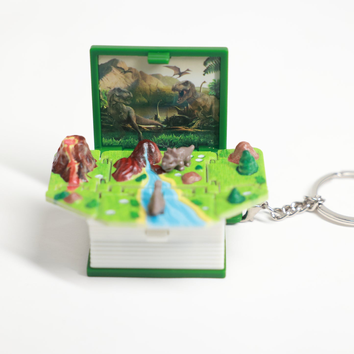 Dinosaurs - 3D Pop-open book- Keychain