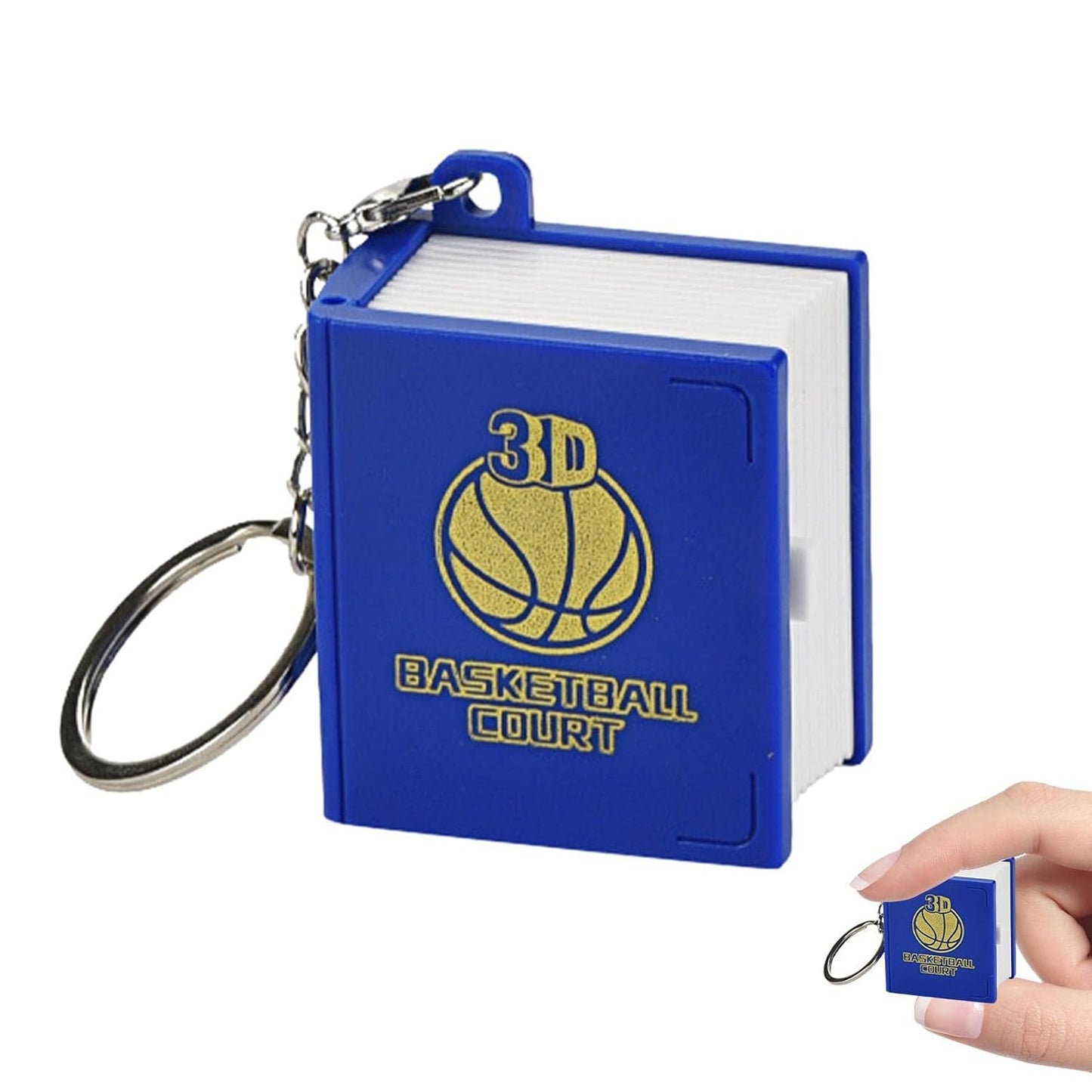 Basketball Court - 3D Pop-open-book Keychain