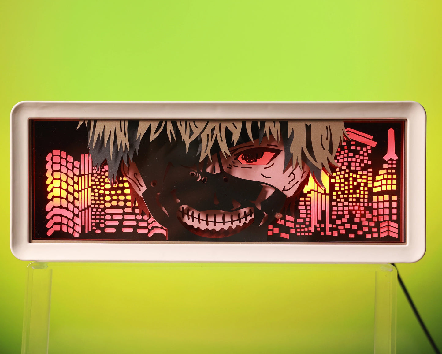 Ken - Tokyo Ghoul - 3D stencil lamp (USB/Battery Operated)