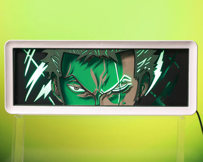 Zoro - One Piece - 3D stencil lamp (USB/Battery Operated)