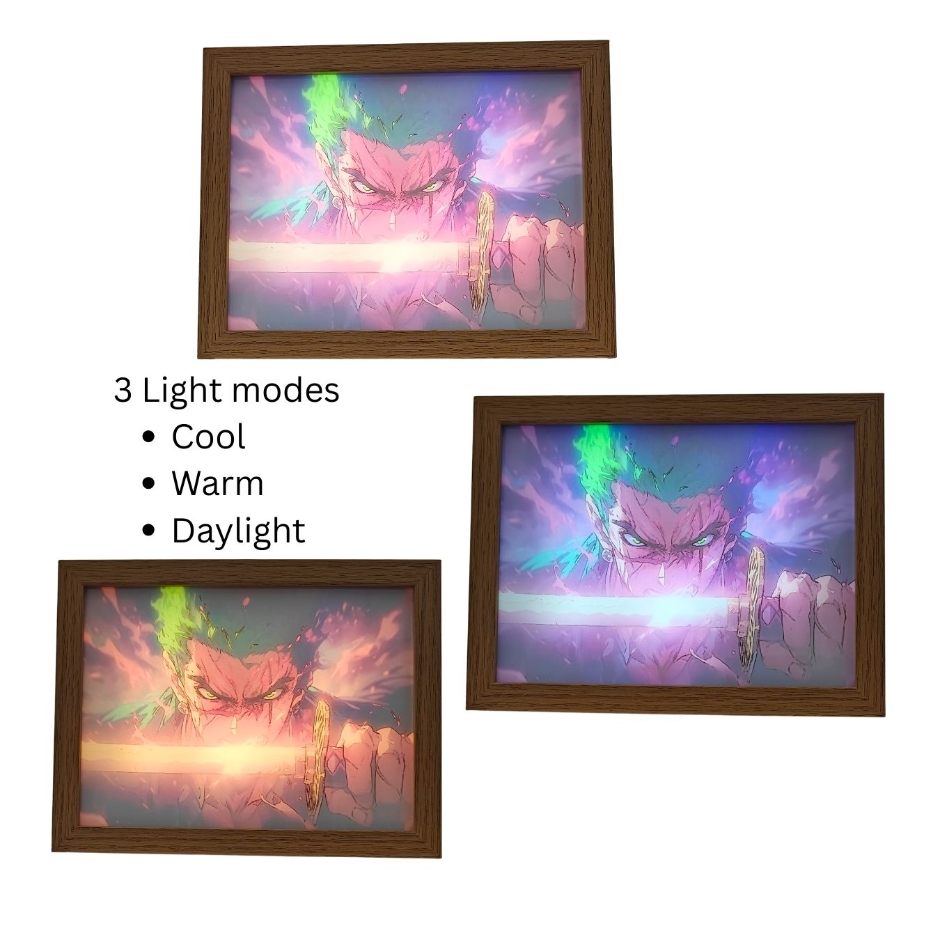Zoro frame lamp - Adjustable Brightness & Light Modes | One Piece