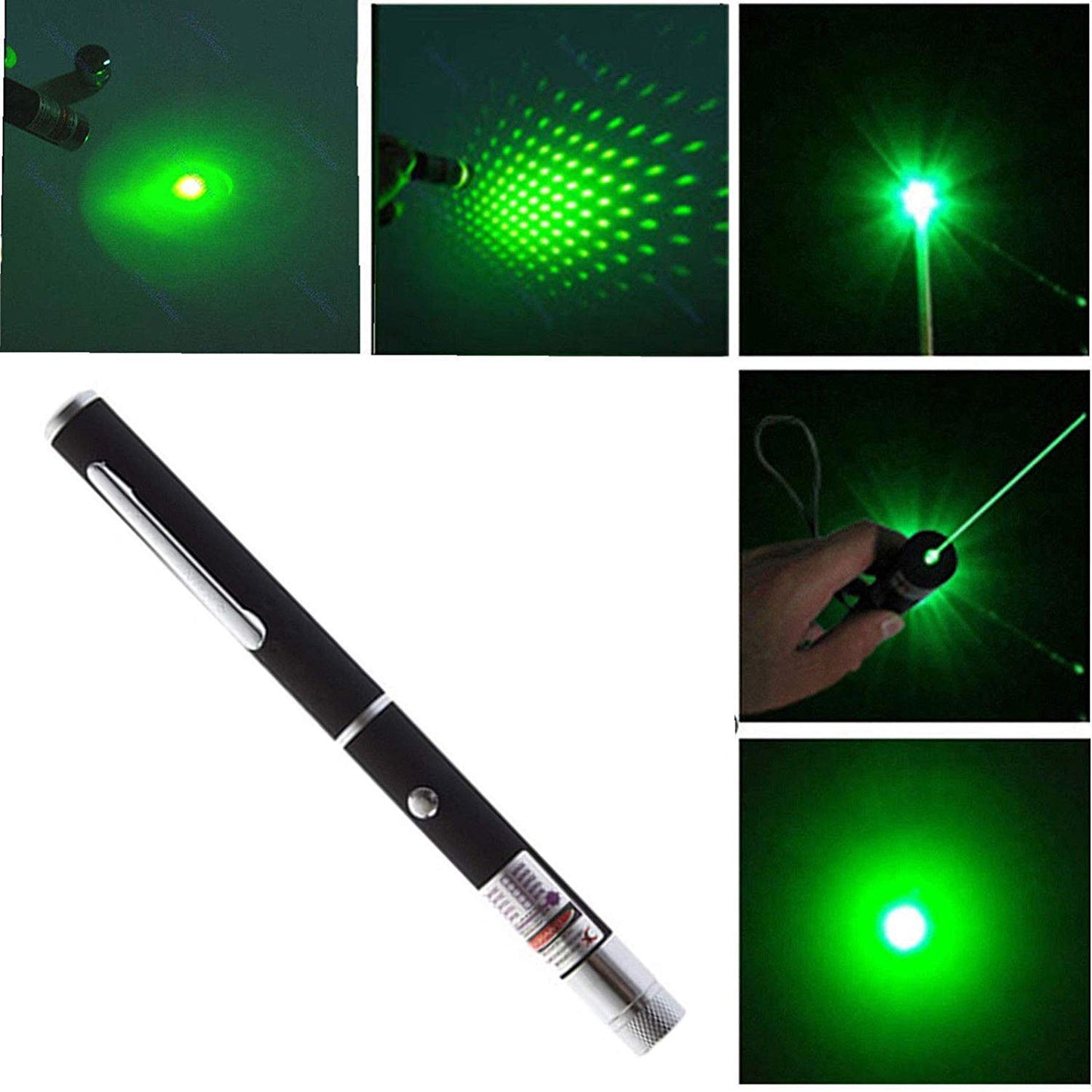 Green Laser Light Pen with Adjustable Cap to Change Design - for Presentations & Parties