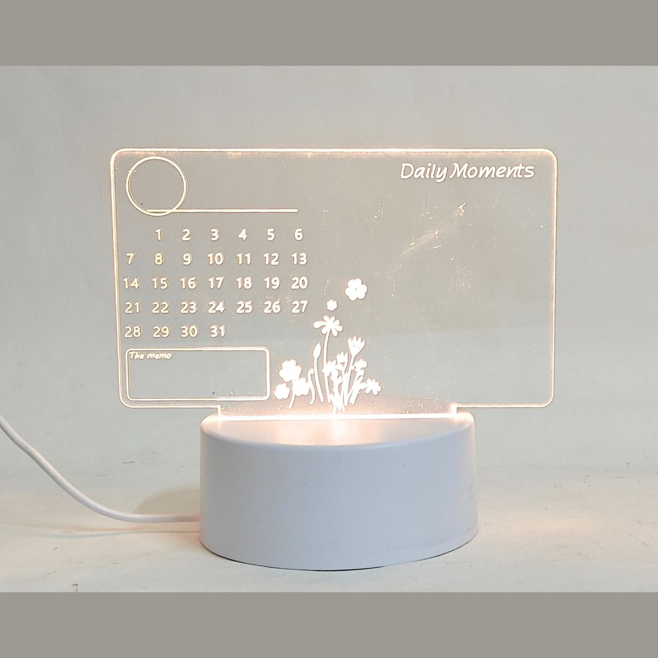 Lamp Calendar with Marker & Eraser