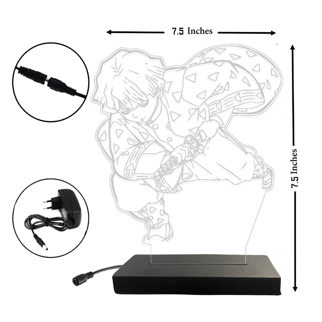 Zenitsu - Acrylic Lamp (19 cm) (Yellow)