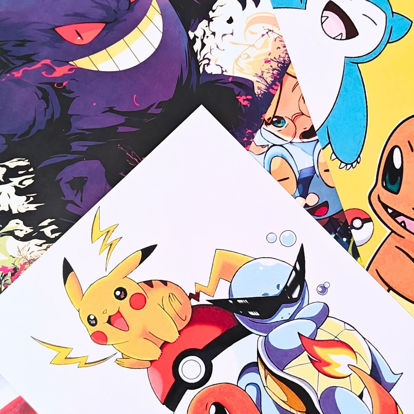 Pokemon Postcards (9"x16", 300 gsm, premium card-paper) - Set of 12