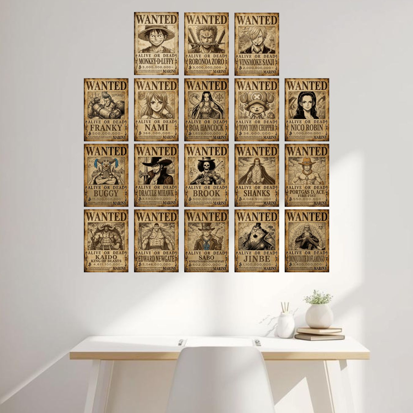 Wanted - One Piece Postcard/ Collage Set (4"x6", 300 gsm, premium card-paper) - Set of 18