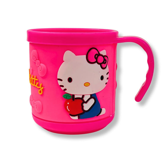 Hello Kitty - 3D Rubberized Surface Plastic Cup (Pack of 2)