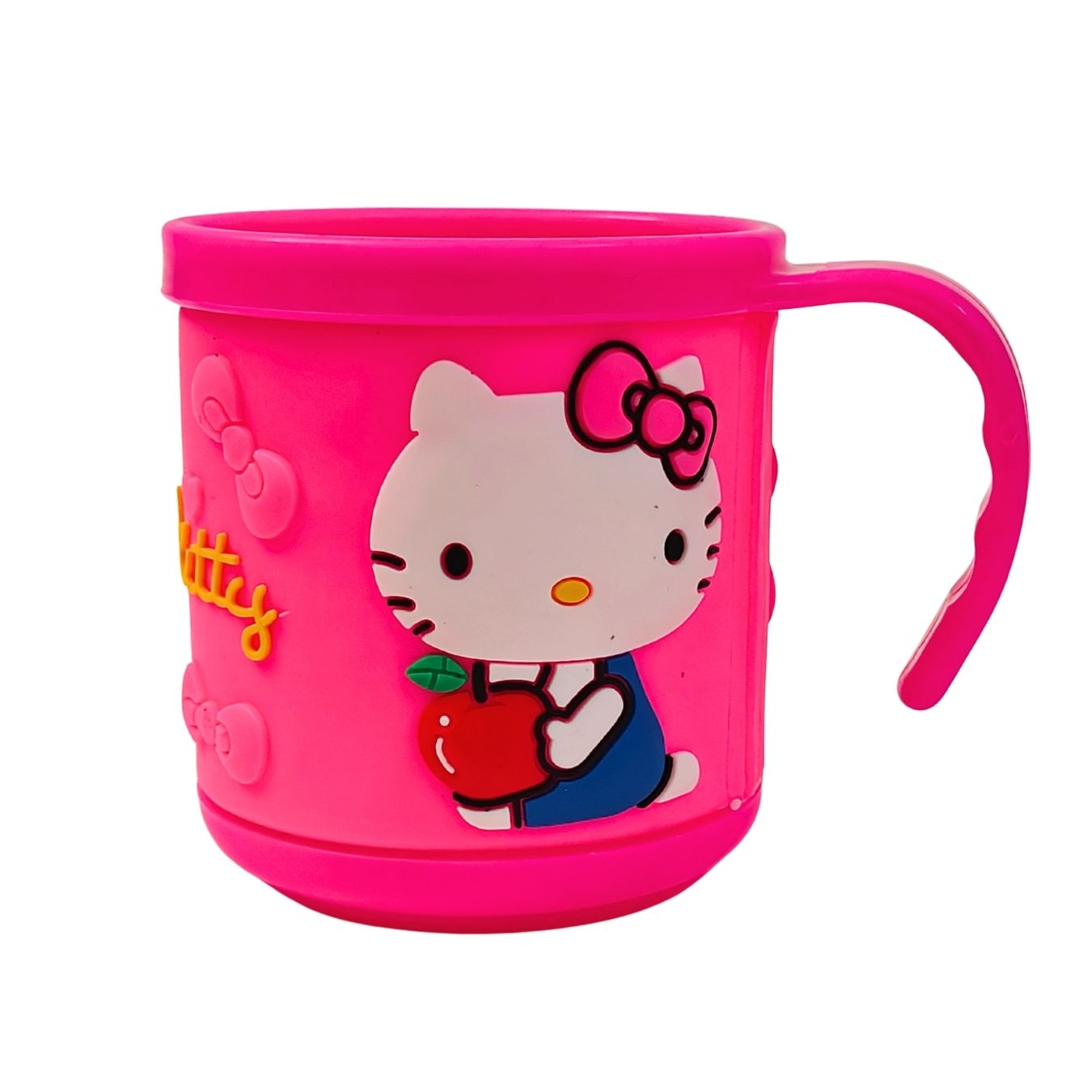 Hello Kitty - 3D Rubberized Surface Plastic Cup (Pack of 2)