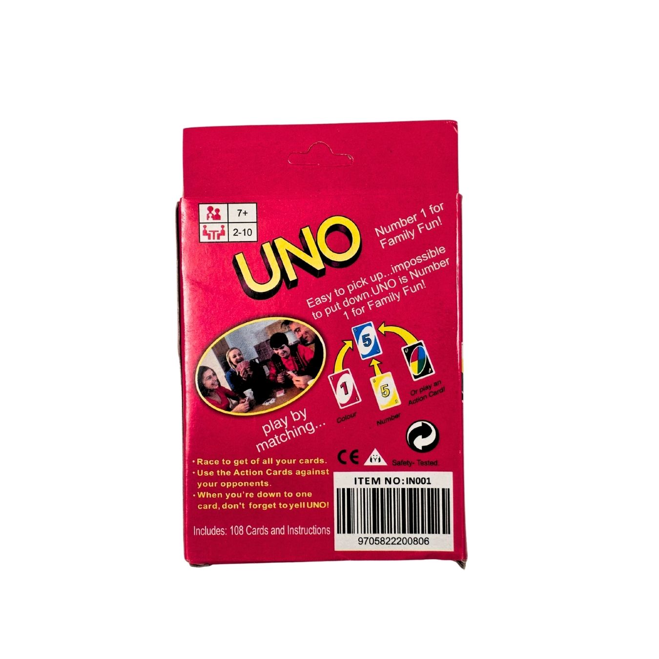 Uno - Playing Card Game (for 7 years & above) - Set of 108 Cards with Instructions