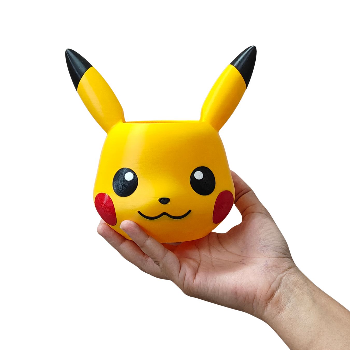 Pikachu Face Penstand / Stationary Organizer / Planter (16 x 16 x 12 cm)