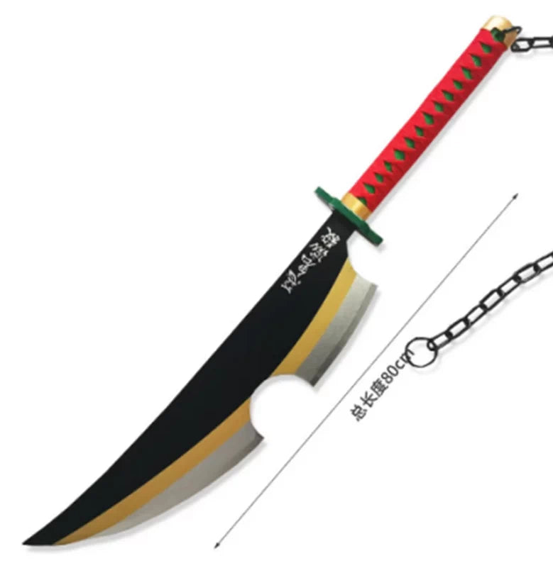 Tengen Uzui Katana - Demon Slayer - Wooden (no sharp edge) Life-sized - 80 cm #007
