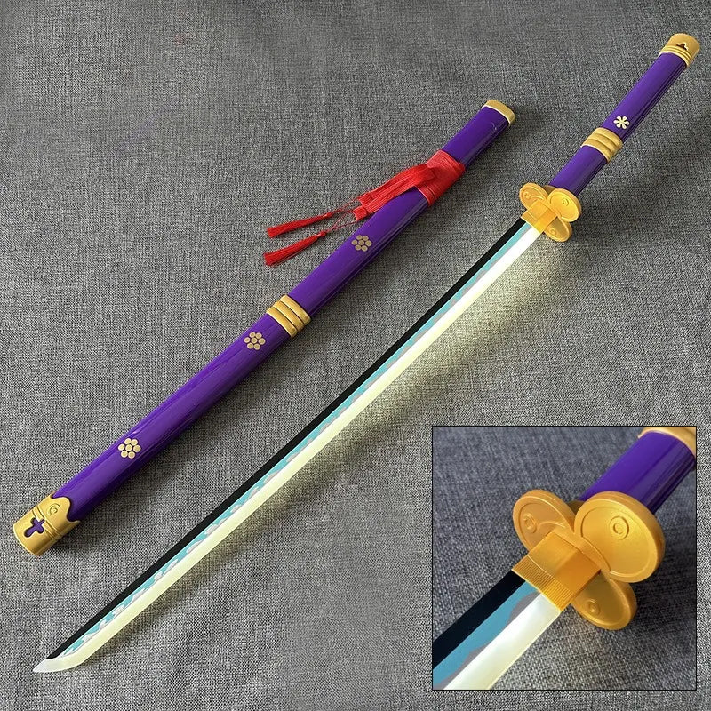 Zoro Purple Enma LED Katana - One Piece - Wooden (no sharp edge) Life-sized - 104 cm #92