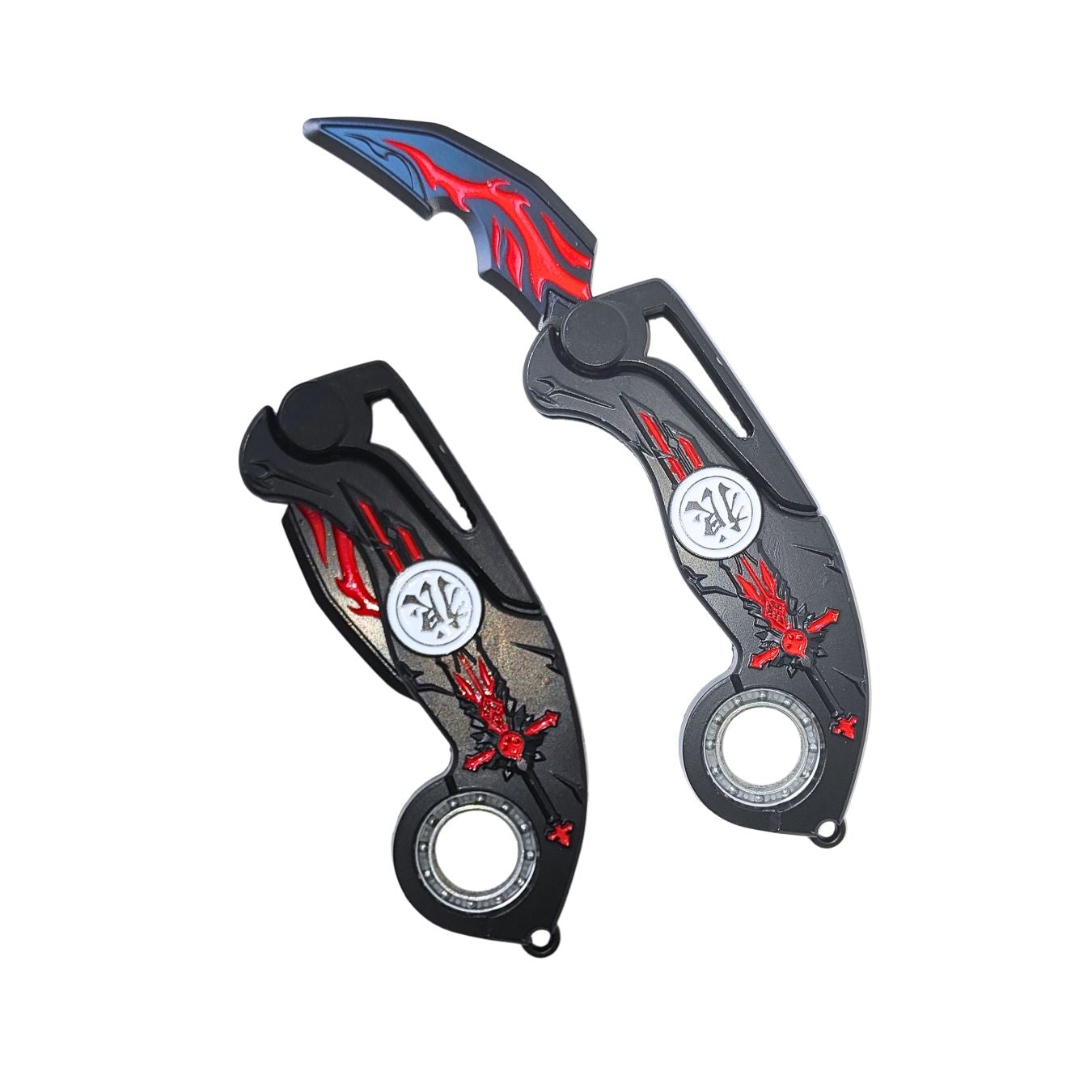 Tri-Fold Karambit with finger spinner (17 cm) (not sharp)